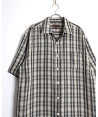 s/s polyester ombre checked shirt