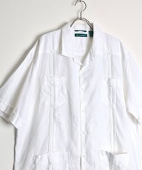 2000s "CUBAVERA" s/s guayabera linen shirt