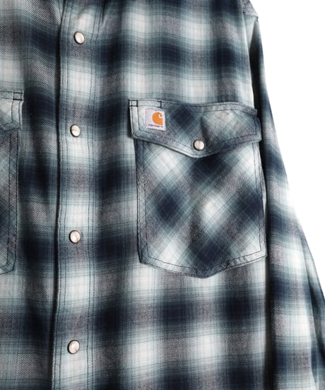 2000s "carhartt" l/s cotton flannel checked shirt