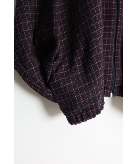 1990s “Bon Worth” rayon polyester checked blouson
