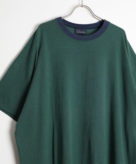 1990s-2000s "basic editions" border t-shirt