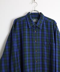 1990s "woolrich" l/s cotton flannel checked shirt