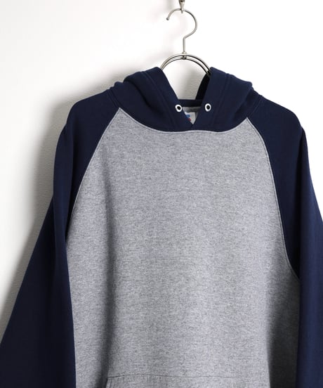 2000s "RUSSELL" two-tone designed hoodie