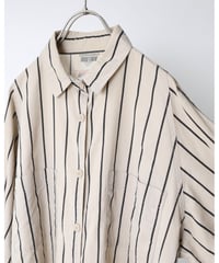 "together" l/s cotton striped shirt