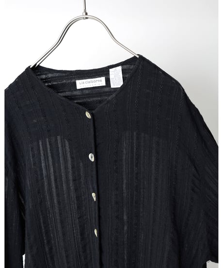 ”Liz Claiborne” l/s linen cotton designed blouse