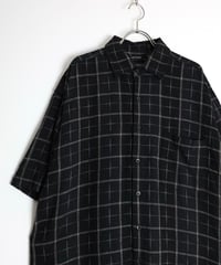 1990s-2000s "GEORGE" s/s linen rayon designed shirt