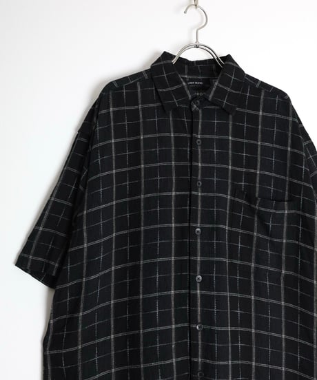1990s-2000s "GEORGE" s/s linen rayon designed shirt