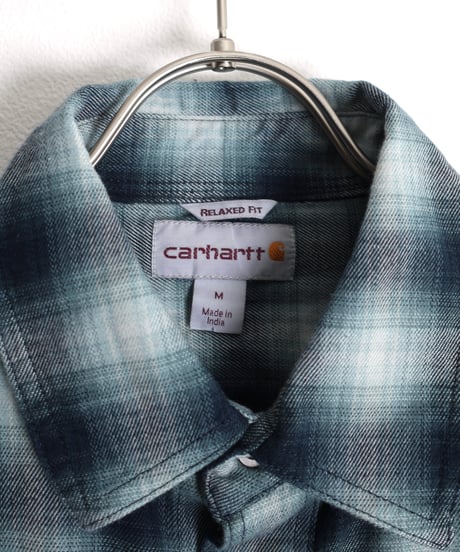 2000s "carhartt" l/s cotton flannel checked shirt