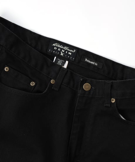 1990s "Eddie Bauer" black denim pants