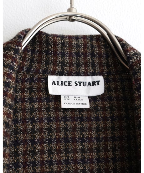 1990s-2000s checked easy tailored jacket
