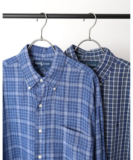 "polo ralph lauren" 『BLAKE』 l/s linen checked shirt