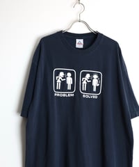 2000s black comedy print t-shirt