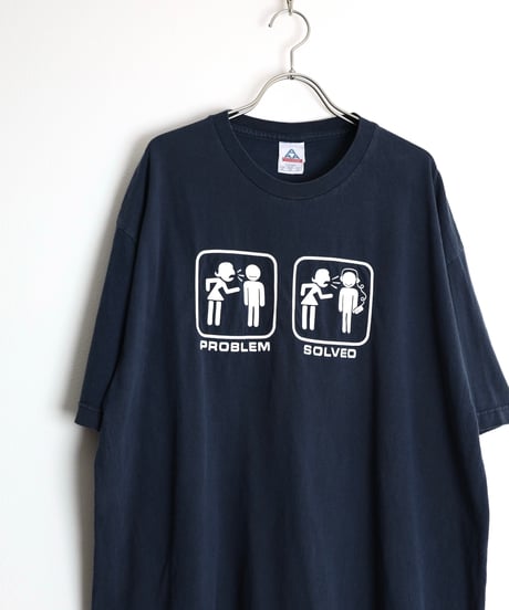 2000s black comedy print t-shirt