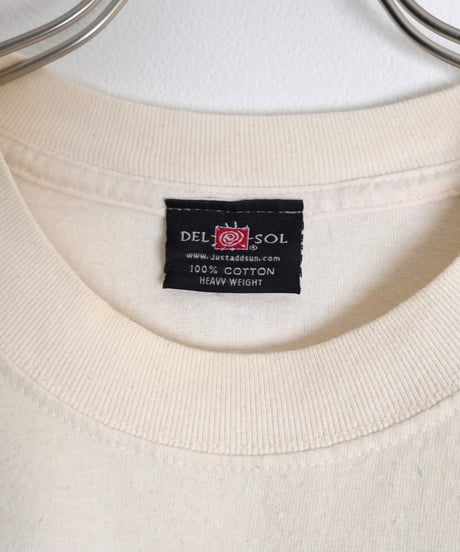 1990s 『world map』 print t-shirt