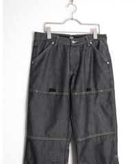 2000s "little big" designed black denim pants