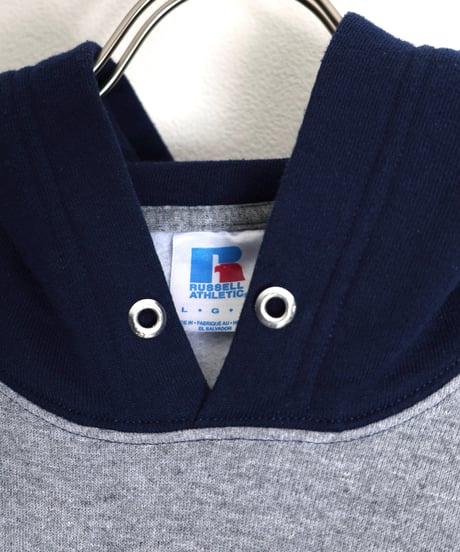 2000s "RUSSELL" two-tone designed hoodie