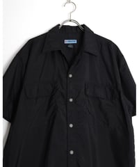 1990s "KENNETH COLE" s/s nylon open collar shirt