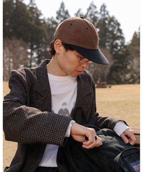 "Slowpe" TWO-TONE COTTON FLANNEL LONGBILL CAP