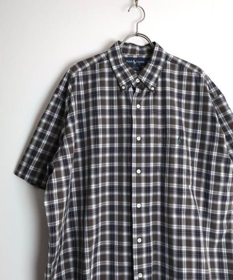 1990s "polo ralph lauren" s/s box silhouette shirt