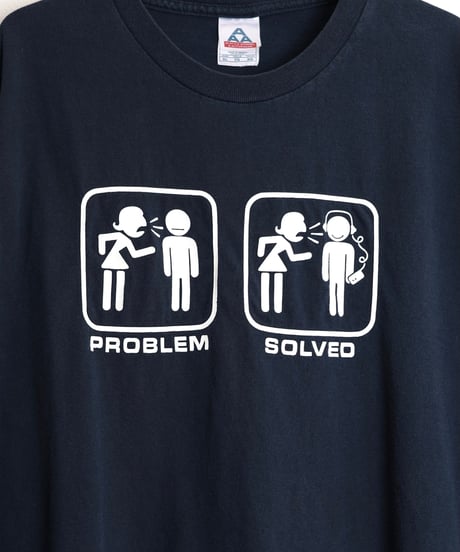 2000s black comedy print t-shirt