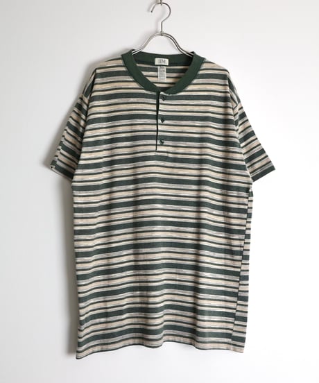 1990s-2000s "JIM" henry neck border t-shirt