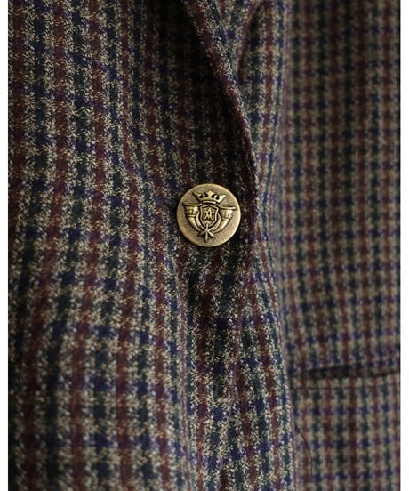 1990s-2000s checked easy tailored jacket