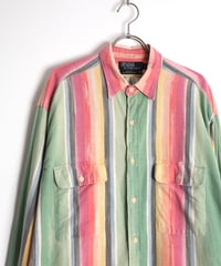 1980s-1990s "polo ralph lauren" l/s native striped shirt