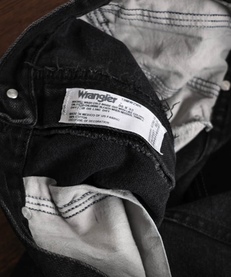 2000s "Wrangler" 13MWZ black denim pants
