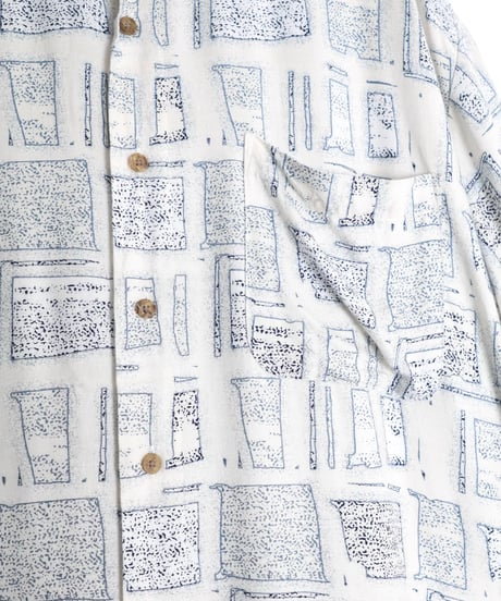1990s-2000s "j.ferrar" s/s rayon designed shirt