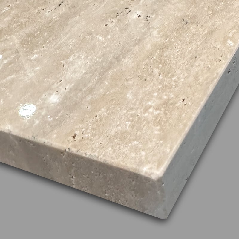 高級天然大理石】 茶系 トラバーチン 29厚 1面磨き 選べる37サイズ