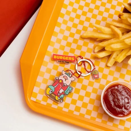 Lulu子豚 LULU THE PIGGY バーガー　キーチェーン
