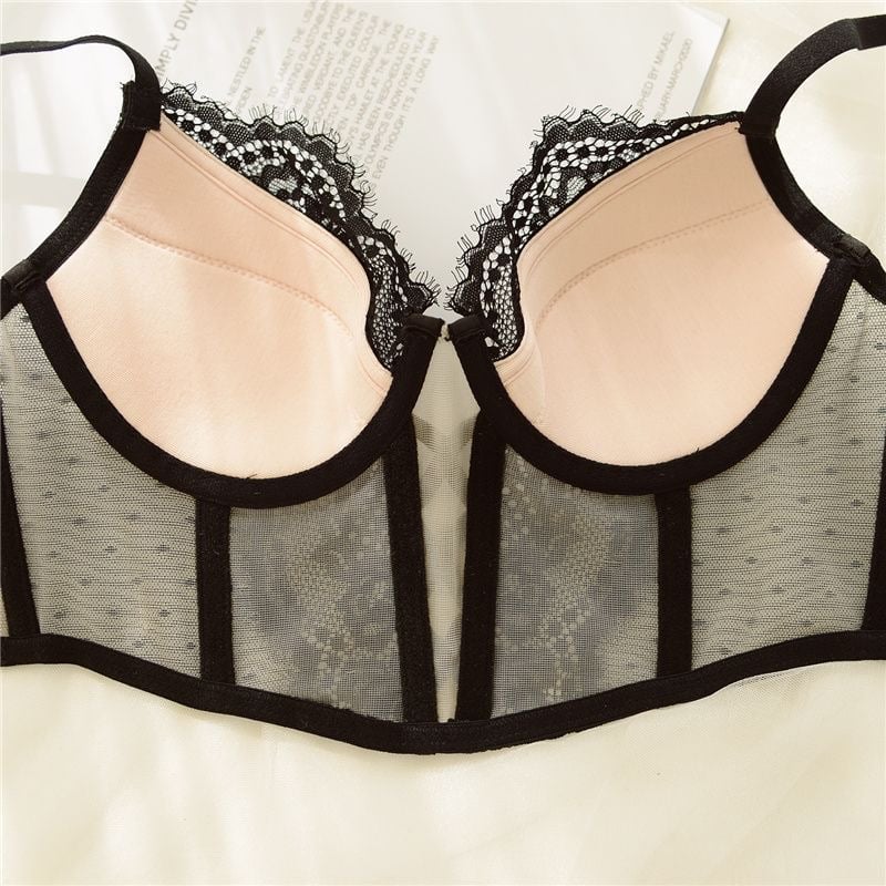 ホワイト コルセットブラジャー ショーツセット ケリーコルセットブラ&ショーツセット | LAVANTA.mjx