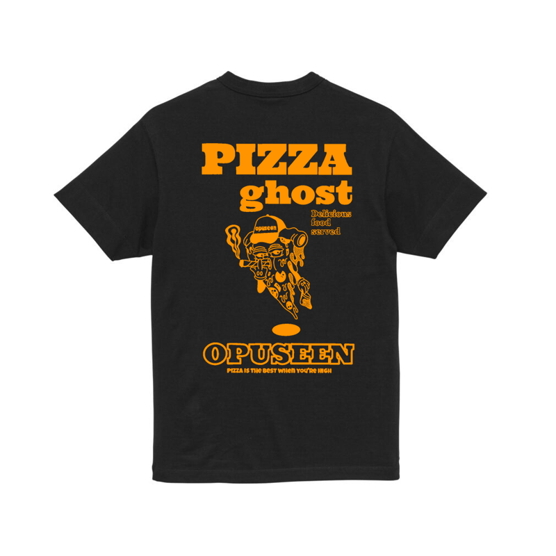 ピザゴースト Tシャツ 黒 | OPUSEEN