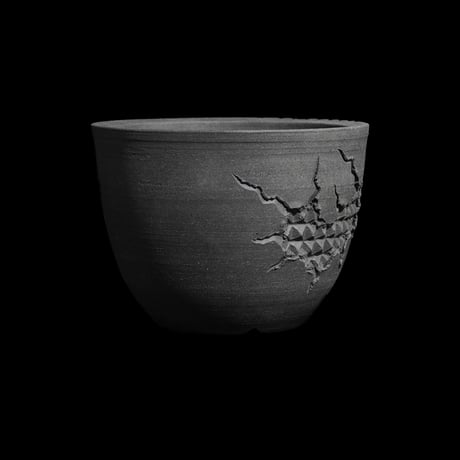 美原良 陶器鉢 遠雷 bowl