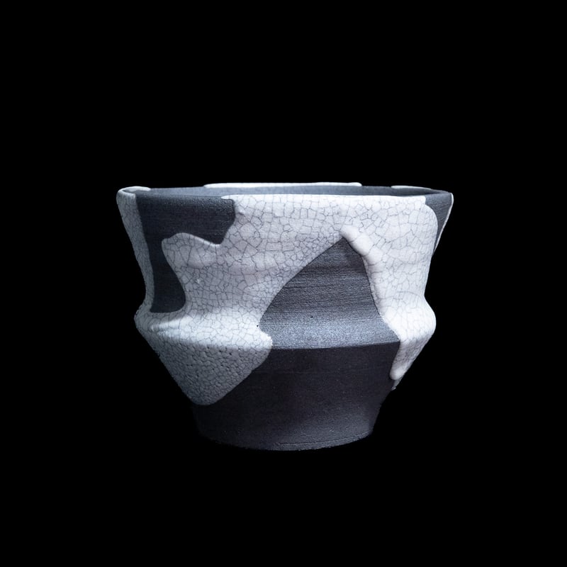 O*n様 陶器 かみ山陶器 白マット貫入リム付 | Ducks ( plants. )