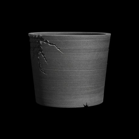 美原良 陶器鉢 狼煙 cylinder
