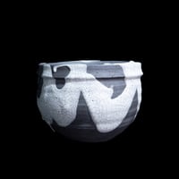 かみ山陶器 白マット貫入丸