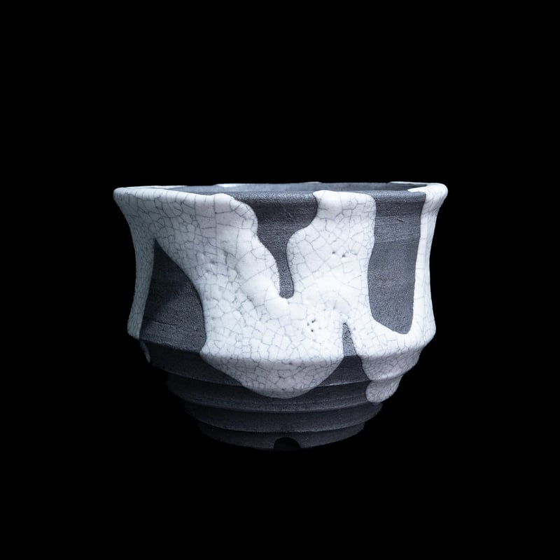 かみ山陶器 白マット貫入ソリ | Ducks ( plants. )