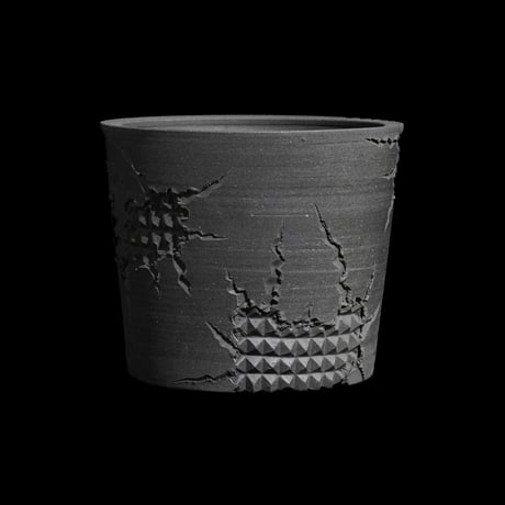 美原良 陶器鉢 狼煙 cylinder