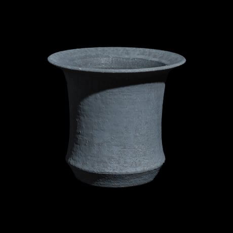 かみ山陶器 黒鉄釉深ソリ鉢