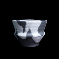 かみ山陶器 白マット貫入リム付