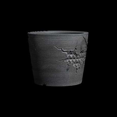 美原良 陶器鉢 狼煙 cylinder