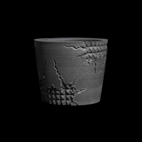 美原良 陶器鉢 狼煙 cylinder