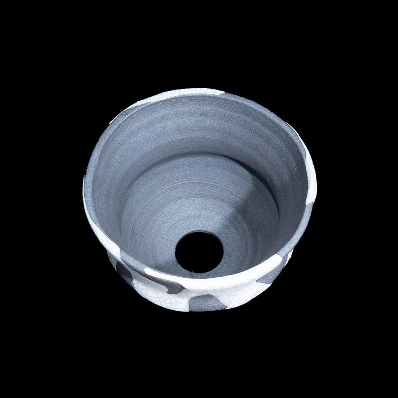 かみ山陶器 白マット貫入リム付 | Ducks ( plants. )