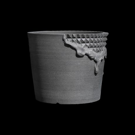 美原良 陶器鉢 雲龍 cylinder