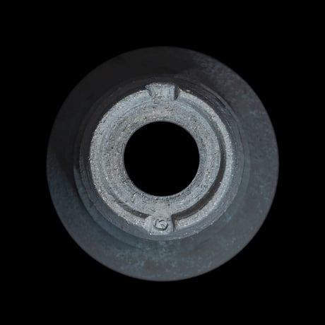 かみ山陶器 黒鉄釉波形鉢