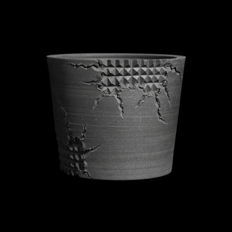 美原良 陶器鉢 狼煙 cylinder
