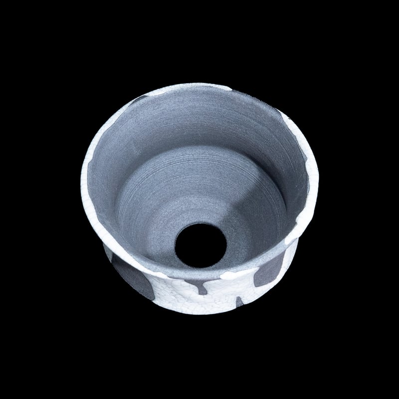 かみ山陶器 白マット貫入ソリ | Ducks ( plants. )