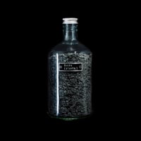 化粧石 黒燻淡路瓦(黒燻玉) ガラスボトル入 小粒(5~8mm)