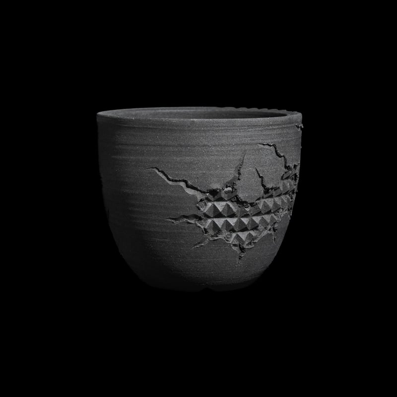 美原良 陶器鉢 遠雷 bowl | Ducks ( plants. )